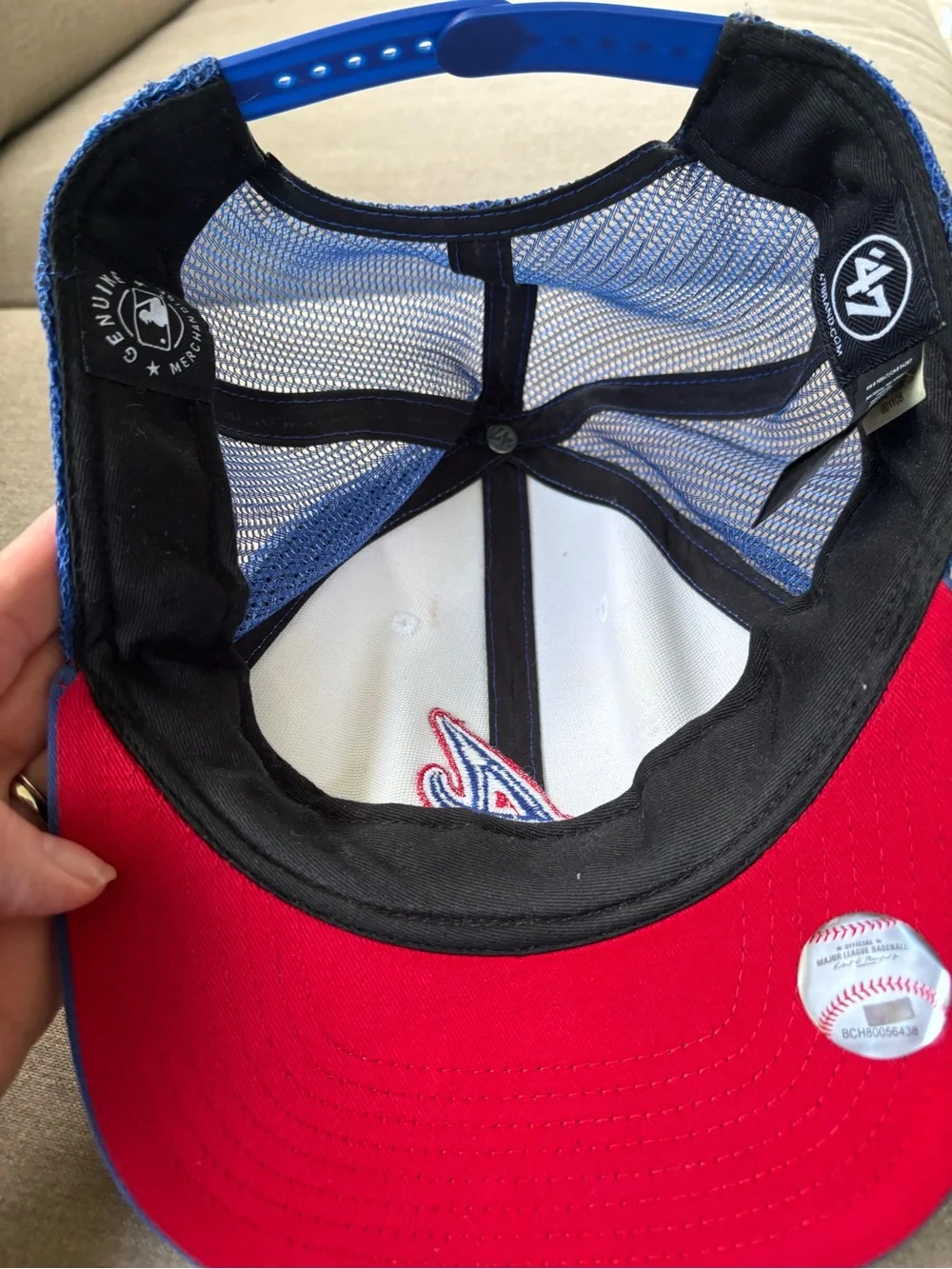 Atlanta Braves ’47 Brand Trucker Hat MLB Snapback Blue White Red OSFA